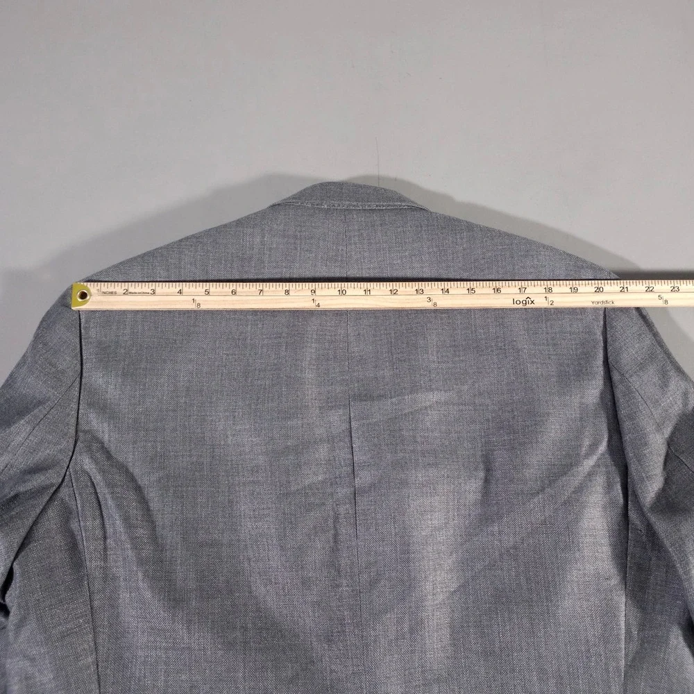 Lauren Ralph Lauren Sport Coat Mens 48R Grey Linen Blend Two Button Blazer